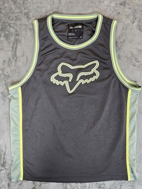 Fox Racing Big Logo Tank Top Muscle Shirt Size Large Mesh Basketball